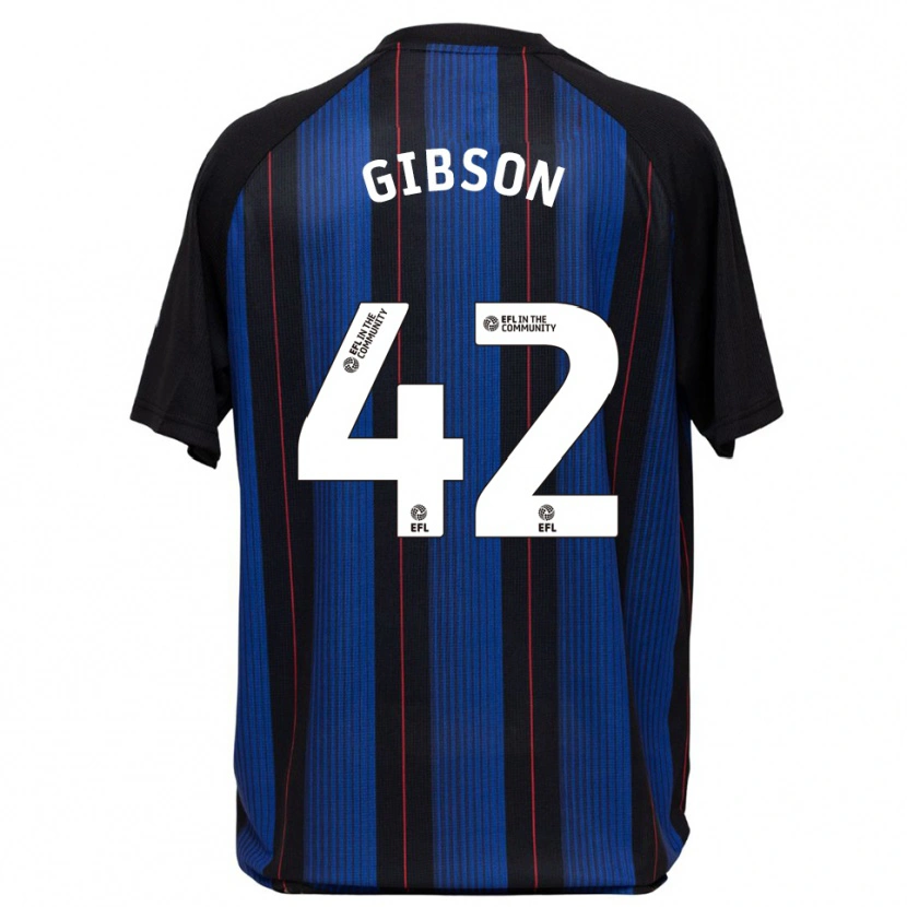Danxen Kinderen Joseph Gibson #42 Blauw Zwart Uitshirt Uittenue 2025/26 T-Shirt
