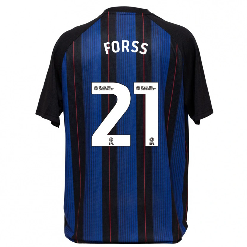 Danxen Kinderen Marcus Forss #21 Blauw Zwart Uitshirt Uittenue 2025/26 T-Shirt