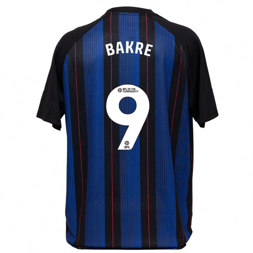 Danxen Kinderen Hazeem Bakre #9 Blauw Zwart Uitshirt Uittenue 2025/26 T-Shirt
