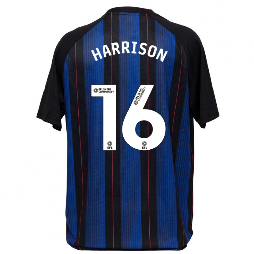 Danxen Kinderen Lucas Harrison #16 Blauw Zwart Uitshirt Uittenue 2025/26 T-Shirt