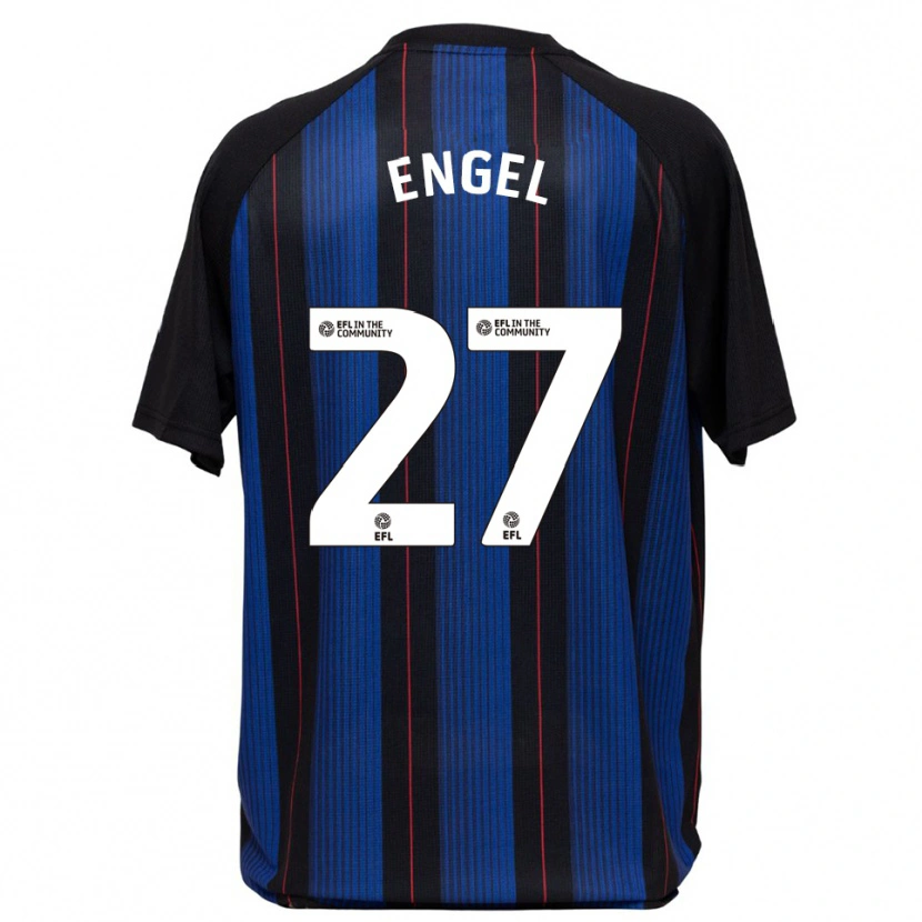 Danxen Kinderen Lukas Engel #27 Blauw Zwart Uitshirt Uittenue 2025/26 T-Shirt
