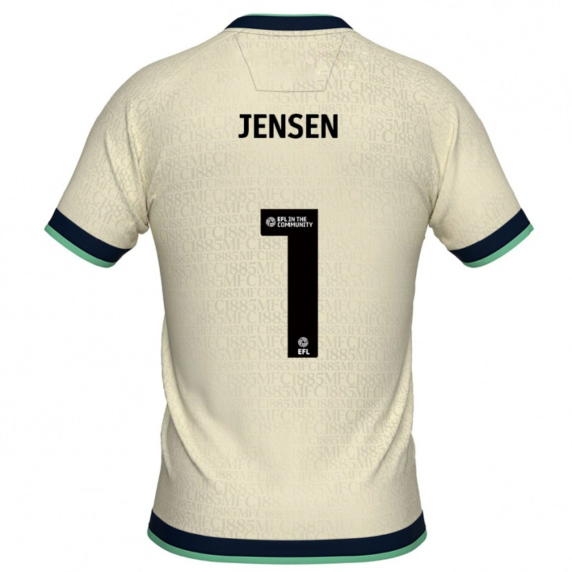 Danxen Kinderen Lukas Jensen #1 Champagne Marine Uitshirt Uittenue 2025/26 T-Shirt