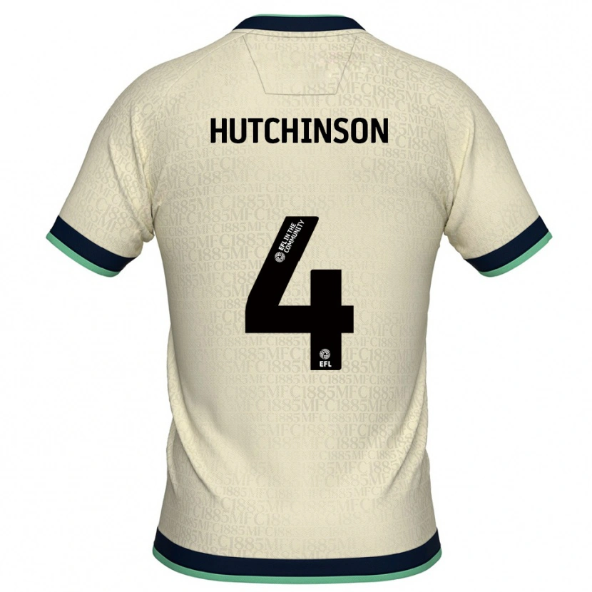 Danxen Kinderen Shaun Hutchinson #4 Champagne Marine Uitshirt Uittenue 2025/26 T-Shirt