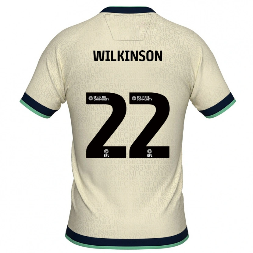 Danxen Kinderen Chloe Wilkinson #22 Champagne Marine Uitshirt Uittenue 2025/26 T-Shirt