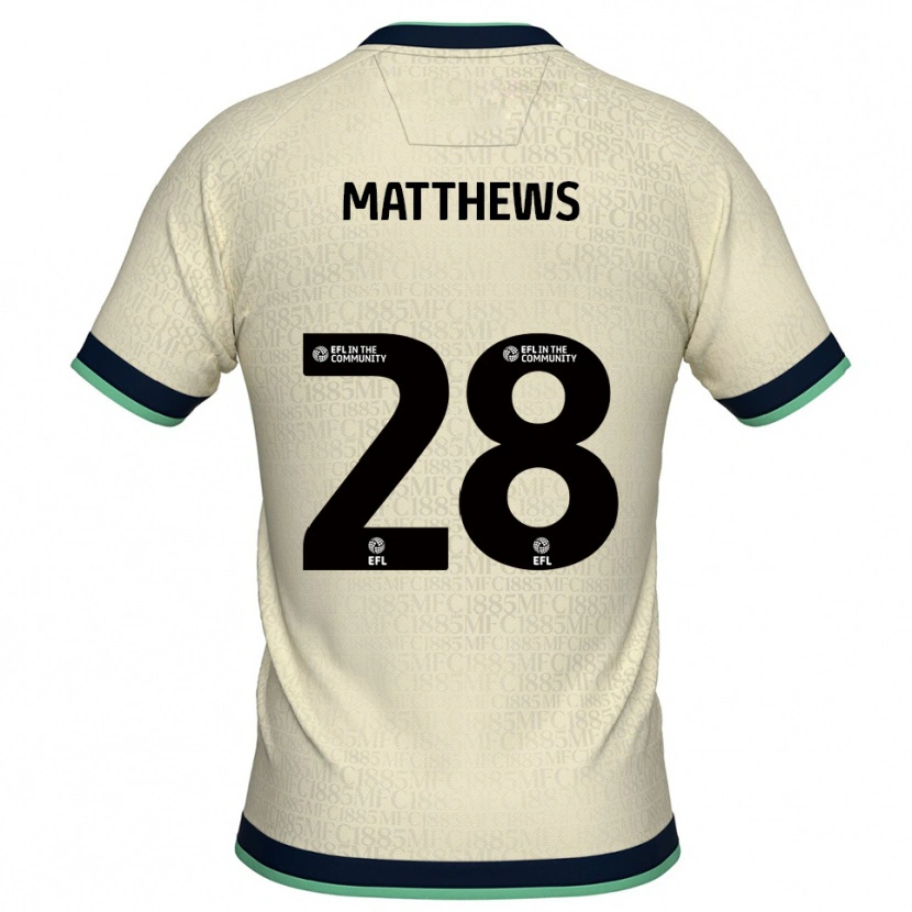 Danxen Kinderen Ajay Matthews #28 Champagne Marine Uitshirt Uittenue 2025/26 T-Shirt