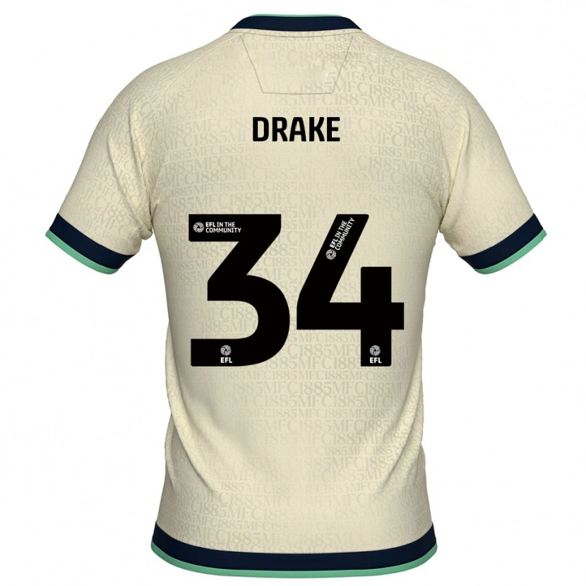 Danxen Kinderen Ben Drake #34 Champagne Marine Uitshirt Uittenue 2025/26 T-Shirt