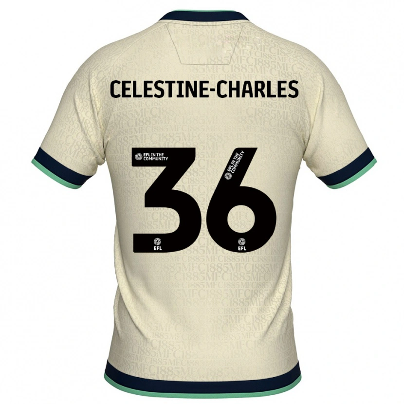 Danxen Kinderen Jaiden Celestine-Charles #36 Champagne Marine Uitshirt Uittenue 2025/26 T-Shirt