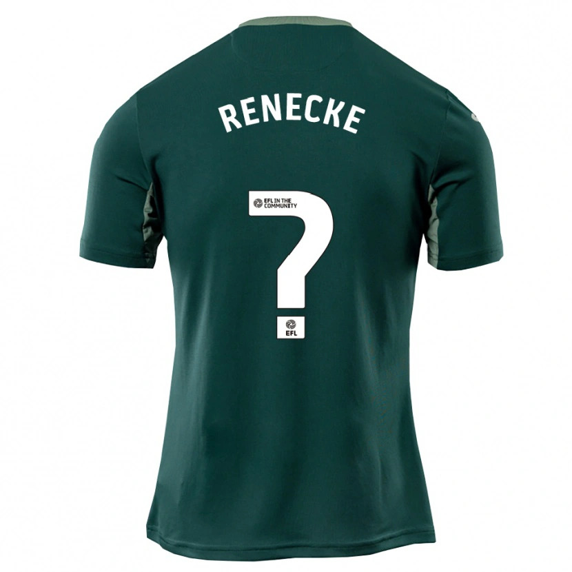 Danxen Kinderen Waylon Renecke #0 Groen Wit Paars Uitshirt Uittenue 2025/26 T-Shirt