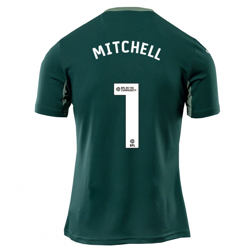 Danxen Kinderen Rylee Mitchell #1 Groen Wit Paars Uitshirt Uittenue 2025/26 T-Shirt