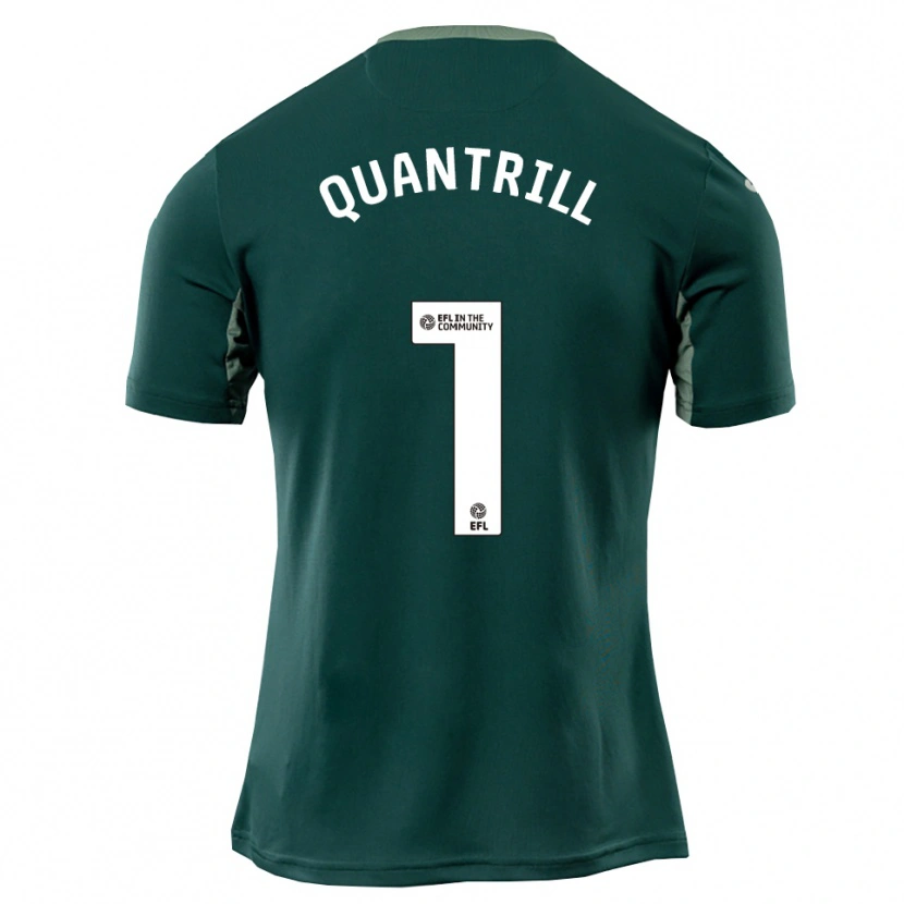 Danxen Kinderen Sarah Quantrill #1 Groen Wit Paars Uitshirt Uittenue 2025/26 T-Shirt