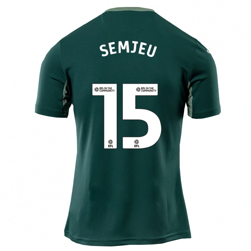 Danxen Kinderen Dylan Semjeu #15 Groen Wit Paars Uitshirt Uittenue 2025/26 T-Shirt