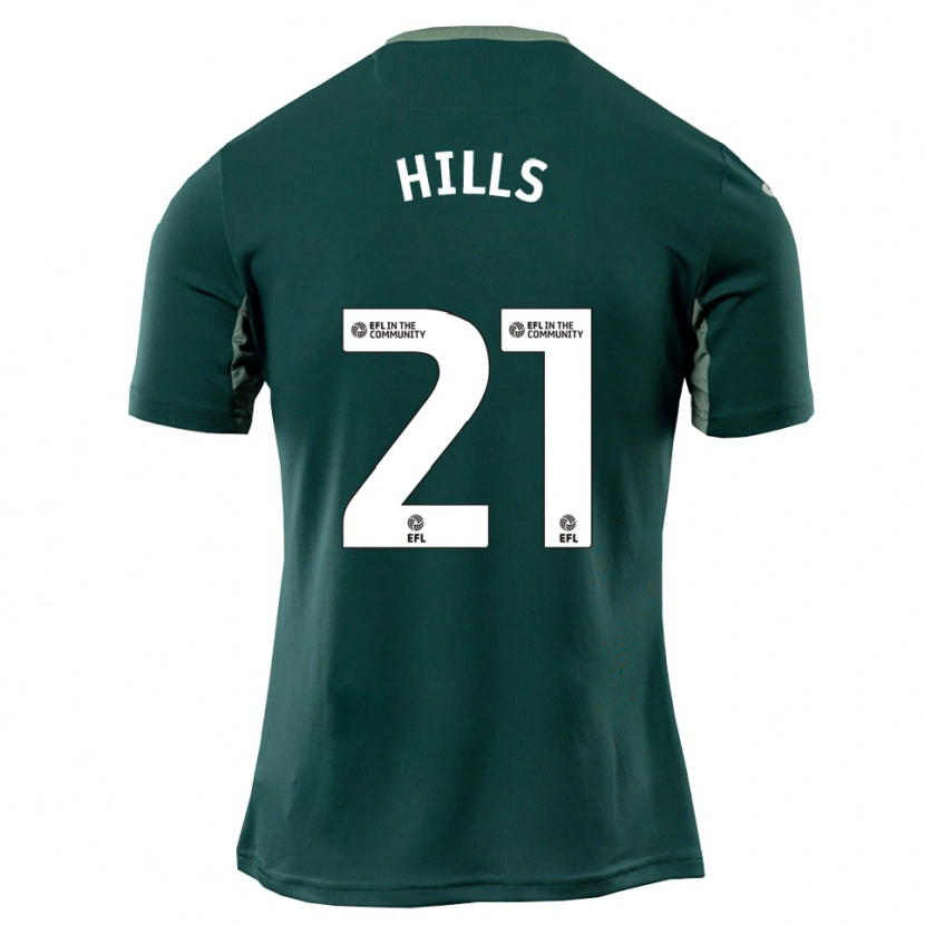 Danxen Kinderen Brad Hills #21 Groen Wit Paars Uitshirt Uittenue 2025/26 T-Shirt