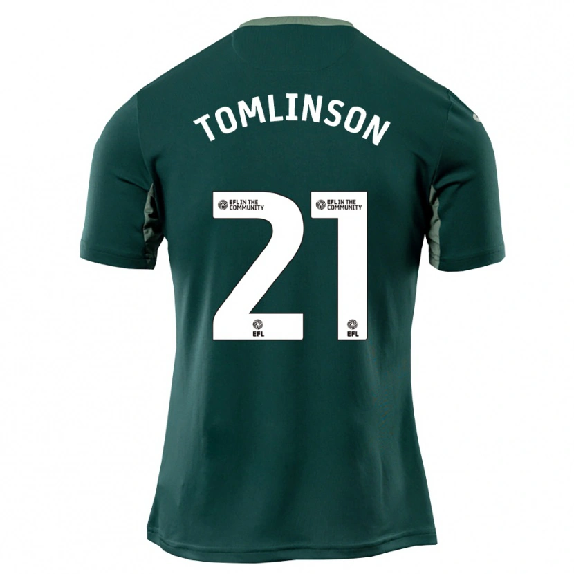 Danxen Kinderen Lauren Tomlinson #21 Groen Wit Paars Uitshirt Uittenue 2025/26 T-Shirt