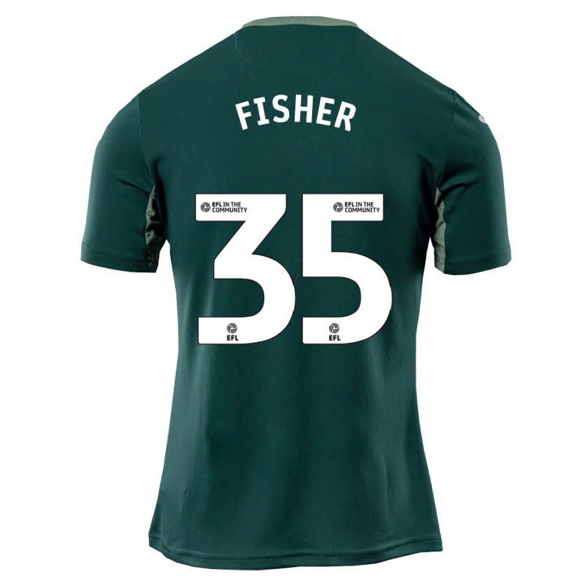 Danxen Kinderen Kellen Fisher #35 Groen Wit Paars Uitshirt Uittenue 2025/26 T-Shirt