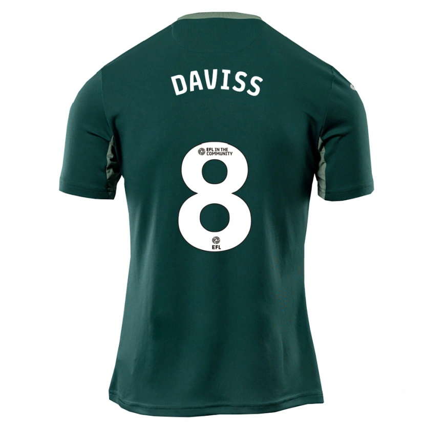 Danxen Kinderen Millie Daviss #8 Groen Wit Paars Uitshirt Uittenue 2025/26 T-Shirt