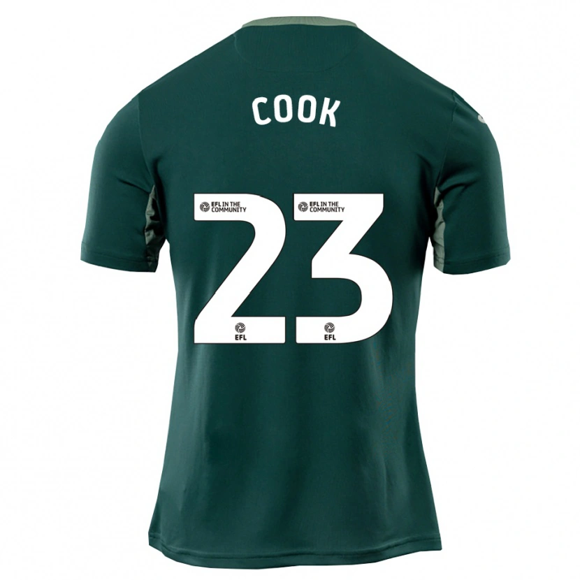 Danxen Kinderen Olivia Cook #23 Groen Wit Paars Uitshirt Uittenue 2025/26 T-Shirt