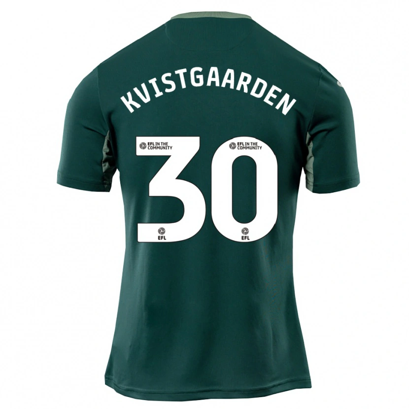 Danxen Kinderen Mathias Kvistgaarden #30 Groen Wit Paars Uitshirt Uittenue 2025/26 T-Shirt