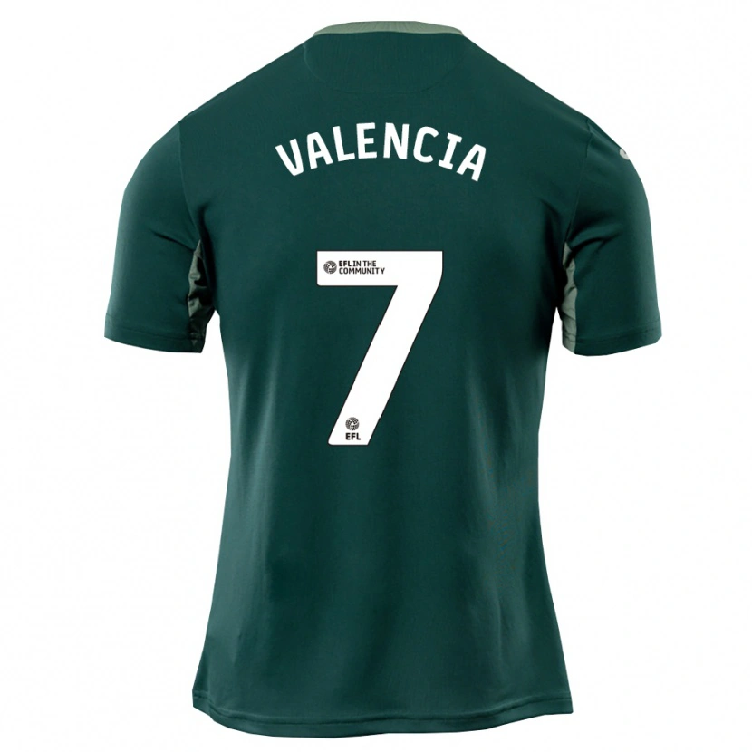 Danxen Kinderen Hugo Valencia #7 Groen Wit Paars Uitshirt Uittenue 2025/26 T-Shirt