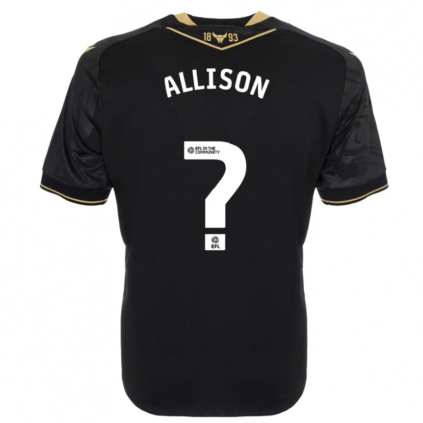 Danxen Kinderen Lauren Allison #0 Zwart Goud Uitshirt Uittenue 2025/26 T-Shirt