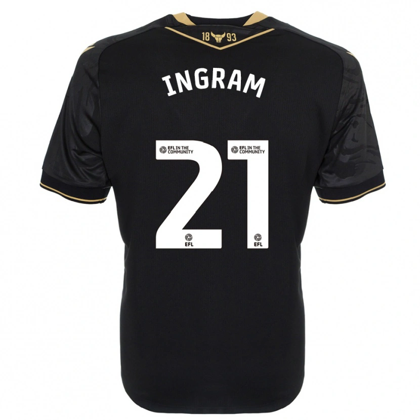 Danxen Kinderen Matt Ingram #21 Zwart Goud Uitshirt Uittenue 2025/26 T-Shirt