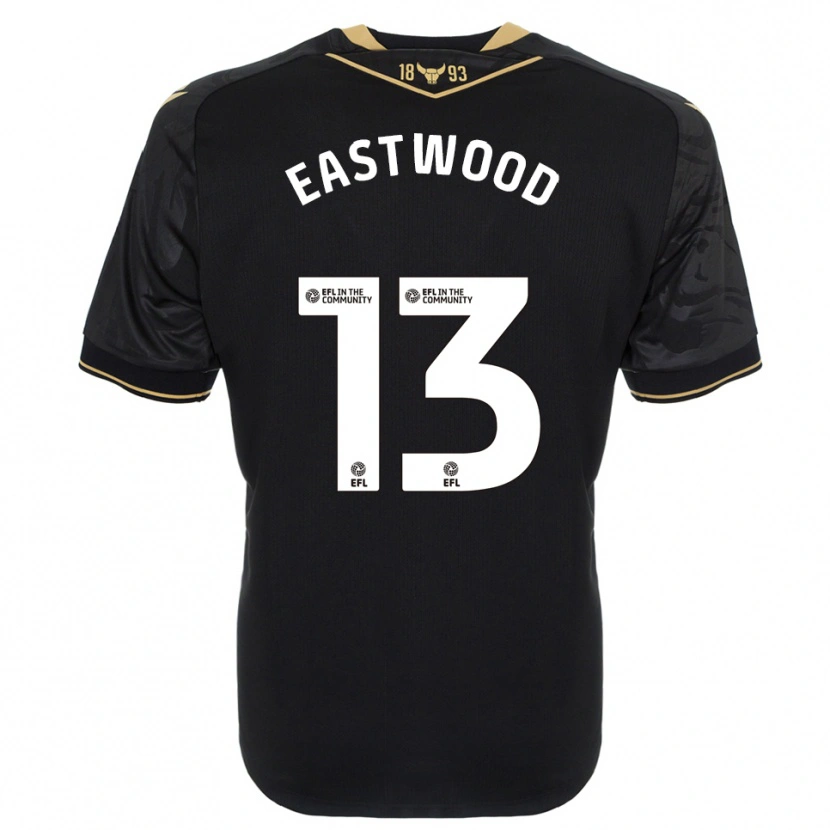 Danxen Kinderen Simon Eastwood #13 Zwart Goud Uitshirt Uittenue 2025/26 T-Shirt