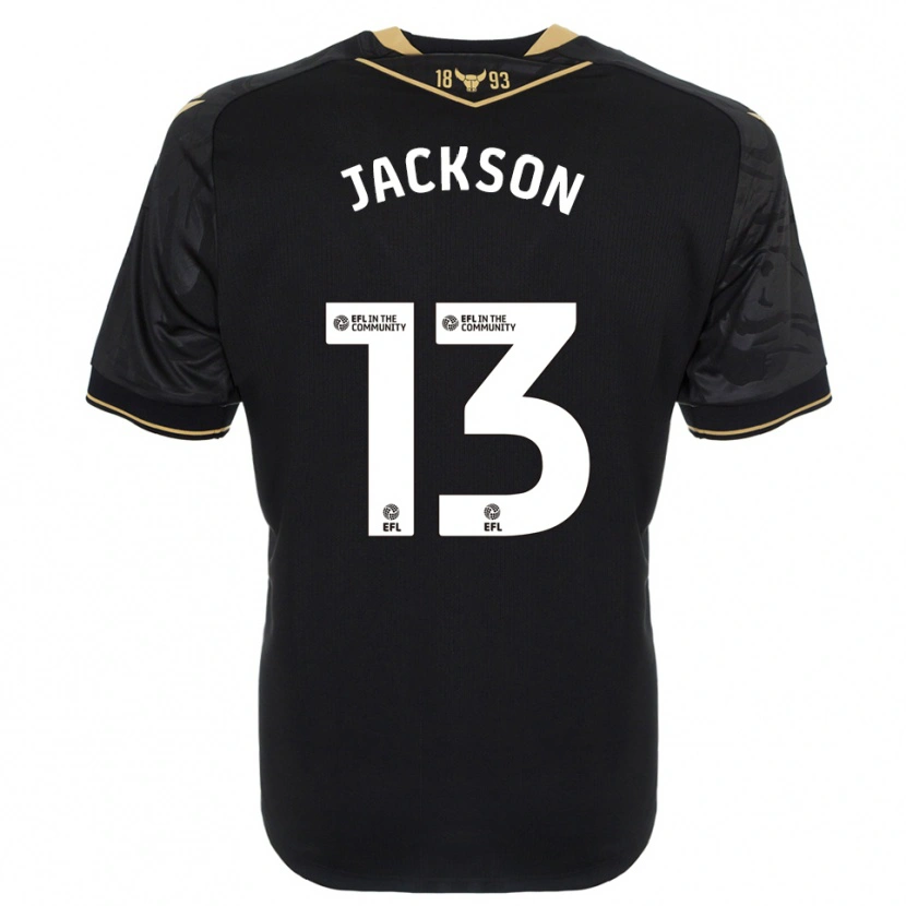 Danxen Kinderen Will Jackson #13 Zwart Goud Uitshirt Uittenue 2025/26 T-Shirt
