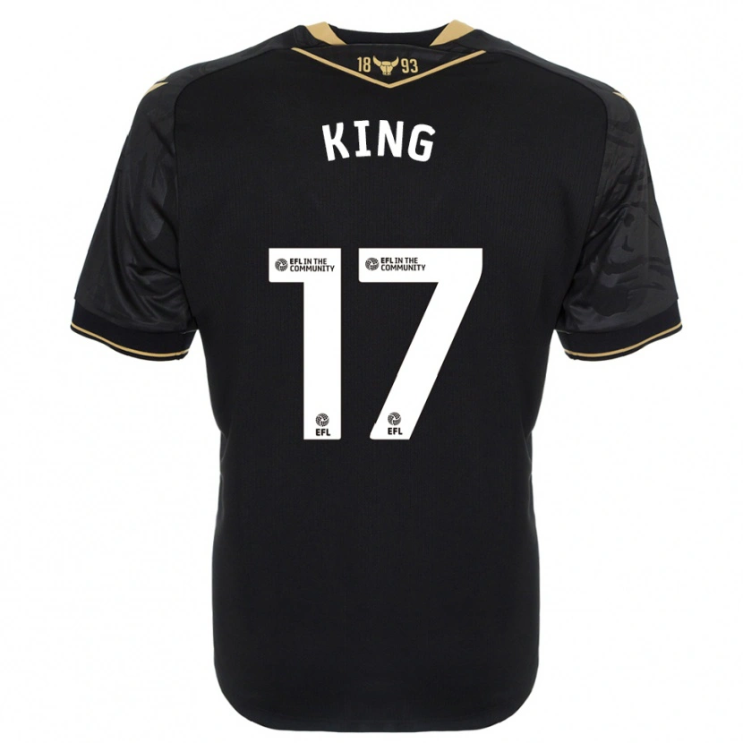 Danxen Kinderen Sarah King #17 Zwart Goud Uitshirt Uittenue 2025/26 T-Shirt