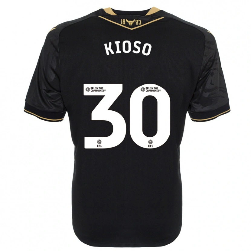 Danxen Kinderen Peter Kioso #30 Zwart Goud Uitshirt Uittenue 2025/26 T-Shirt