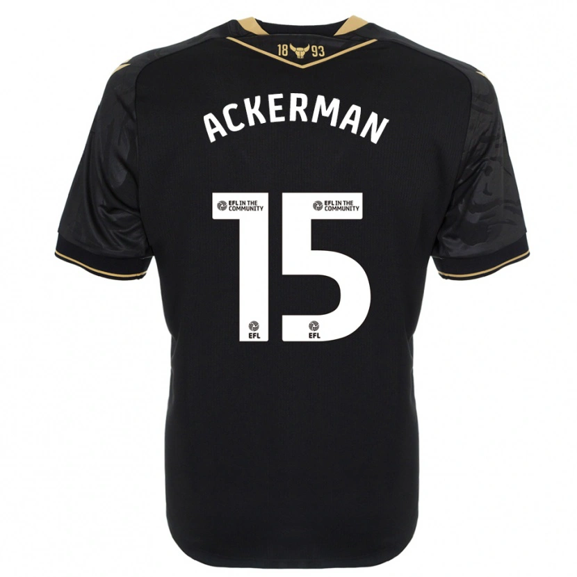 Danxen Kinderen Daisy Ackerman #15 Zwart Goud Uitshirt Uittenue 2025/26 T-Shirt