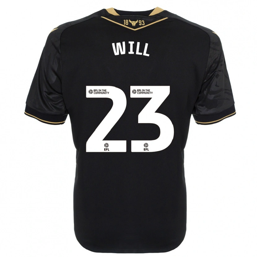 Danxen Kinderen Merrick Will #23 Zwart Goud Uitshirt Uittenue 2025/26 T-Shirt