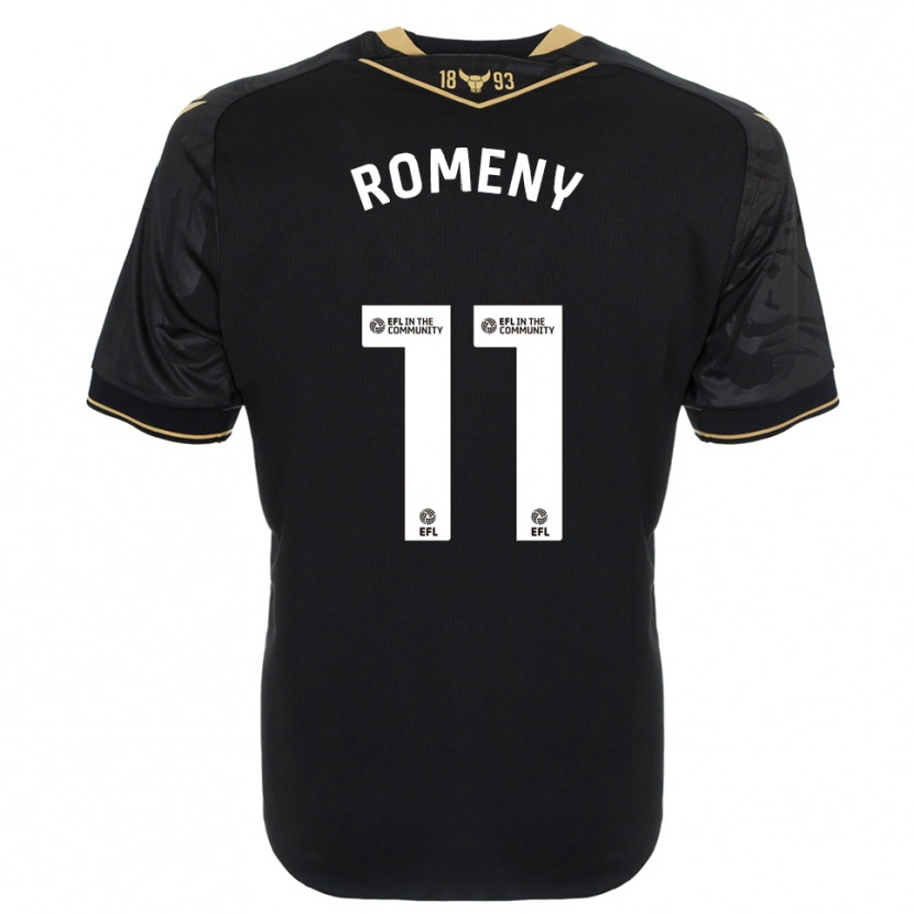 Danxen Kinderen Ole Romeny #11 Zwart Goud Uitshirt Uittenue 2025/26 T-Shirt