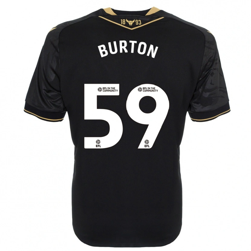 Danxen Kinderen Kasway Burton #59 Zwart Goud Uitshirt Uittenue 2025/26 T-Shirt