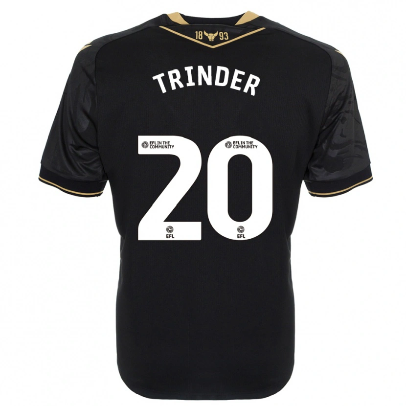 Danxen Kinderen Lucy Trinder #20 Zwart Goud Uitshirt Uittenue 2025/26 T-Shirt