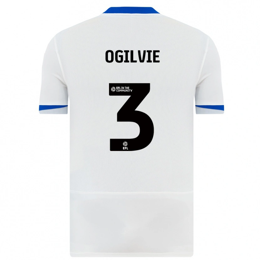 Danxen Kinderen Connor Ogilvie #3 Wit Zwart Uitshirt Uittenue 2025/26 T-Shirt