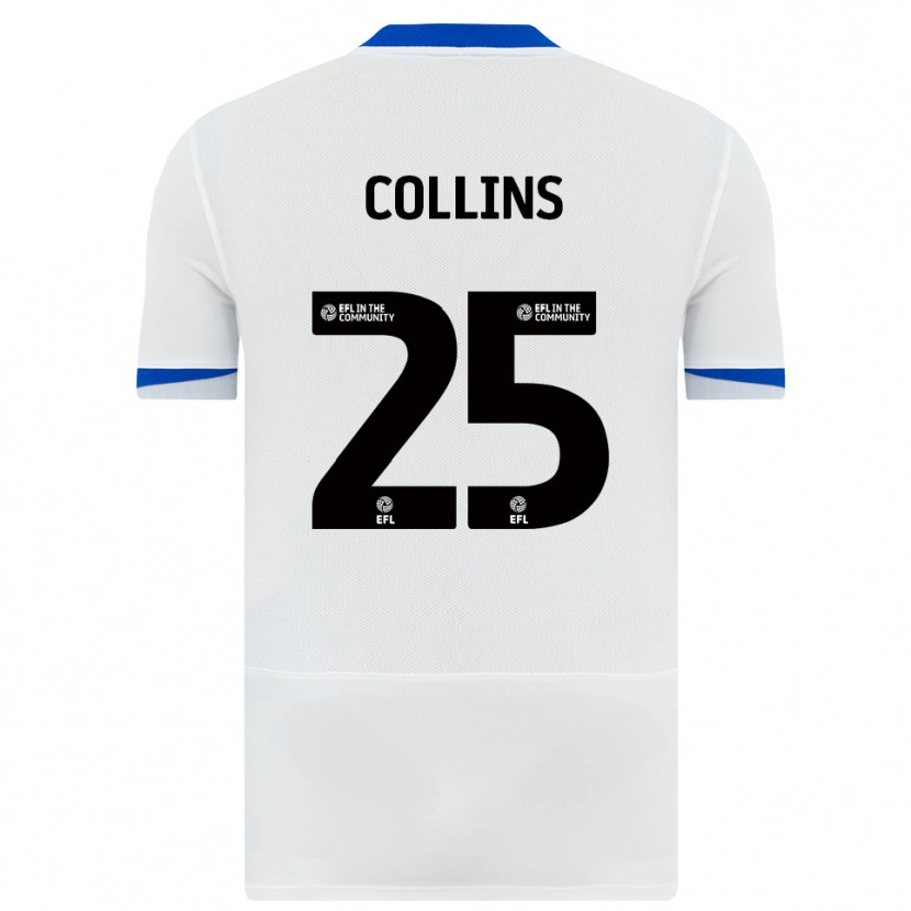Danxen Kinderen Izzy Collins #25 Wit Zwart Uitshirt Uittenue 2025/26 T-Shirt