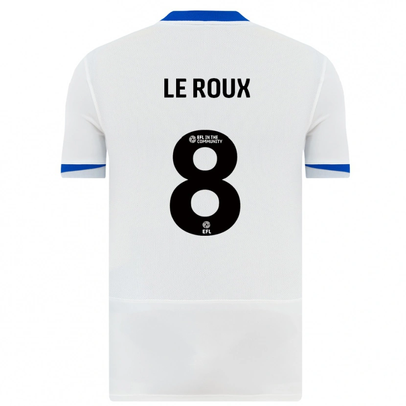 Danxen Kinderen Luke Le Roux #8 Wit Zwart Uitshirt Uittenue 2025/26 T-Shirt