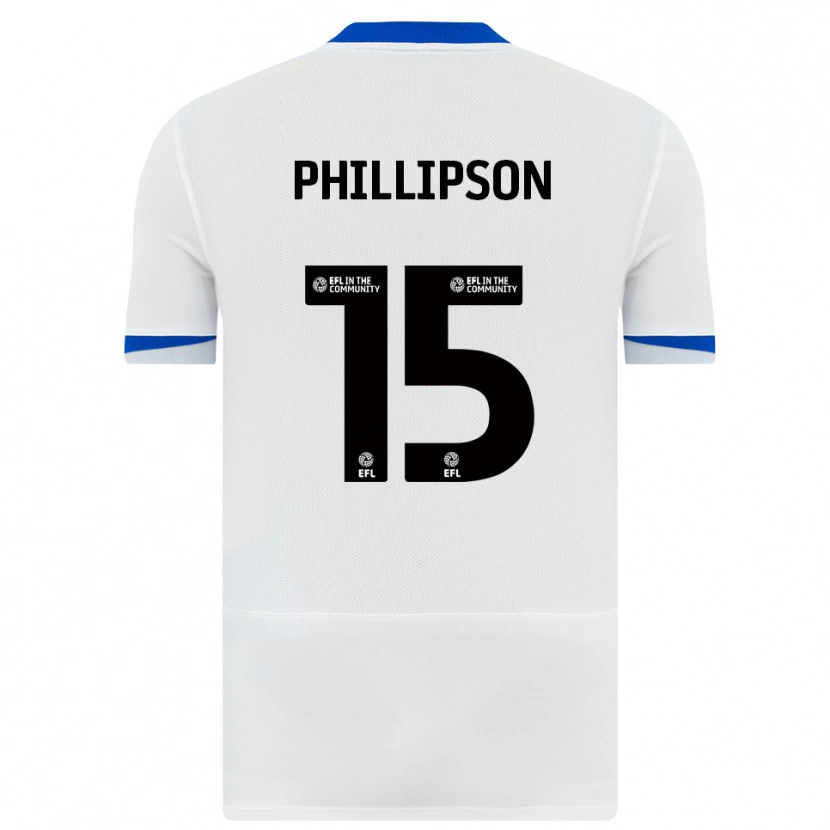 Danxen Kinderen Ben Phillipson #15 Wit Zwart Uitshirt Uittenue 2025/26 T-Shirt