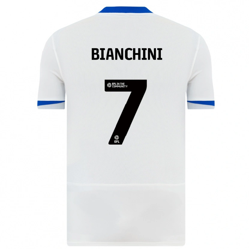 Danxen Kinderen Florian Bianchini #7 Wit Zwart Uitshirt Uittenue 2025/26 T-Shirt