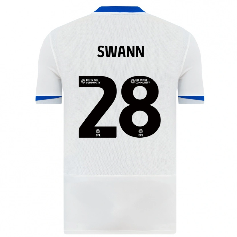 Danxen Kinderen Reuben Swann #28 Wit Zwart Uitshirt Uittenue 2025/26 T-Shirt