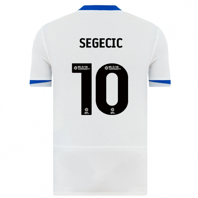 Danxen Kinderen Adrian Segecic #10 Wit Zwart Uitshirt Uittenue 2025/26 T-Shirt