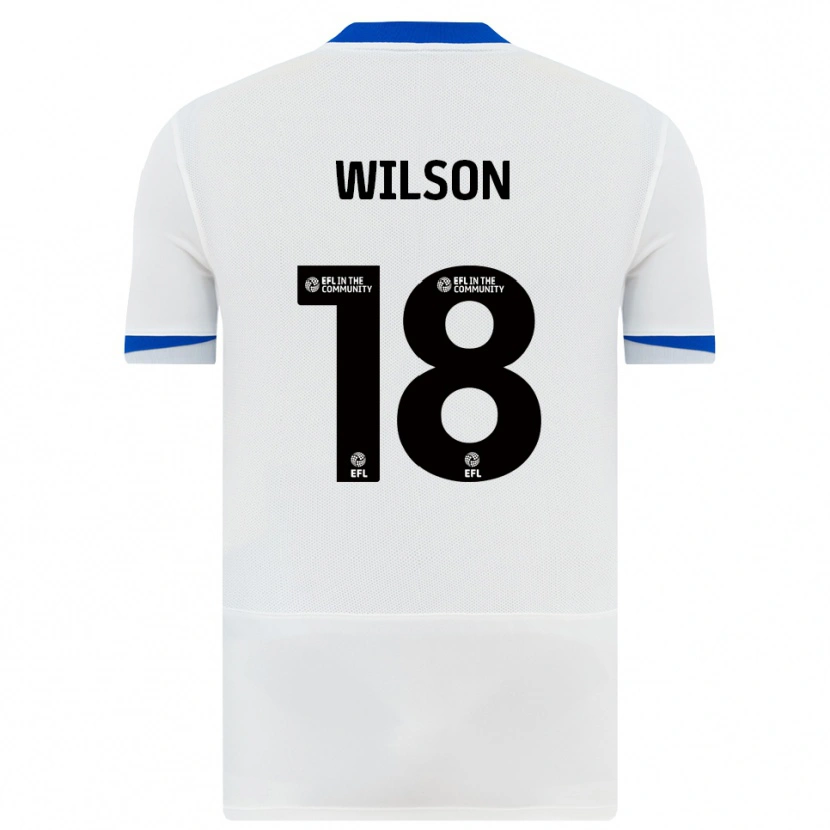 Danxen Kinderen George Wilson #18 Wit Zwart Uitshirt Uittenue 2025/26 T-Shirt