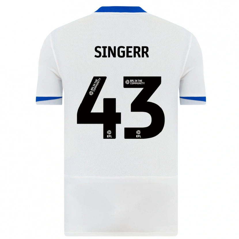Danxen Kinderen Olutayo Singerr #43 Wit Zwart Uitshirt Uittenue 2025/26 T-Shirt