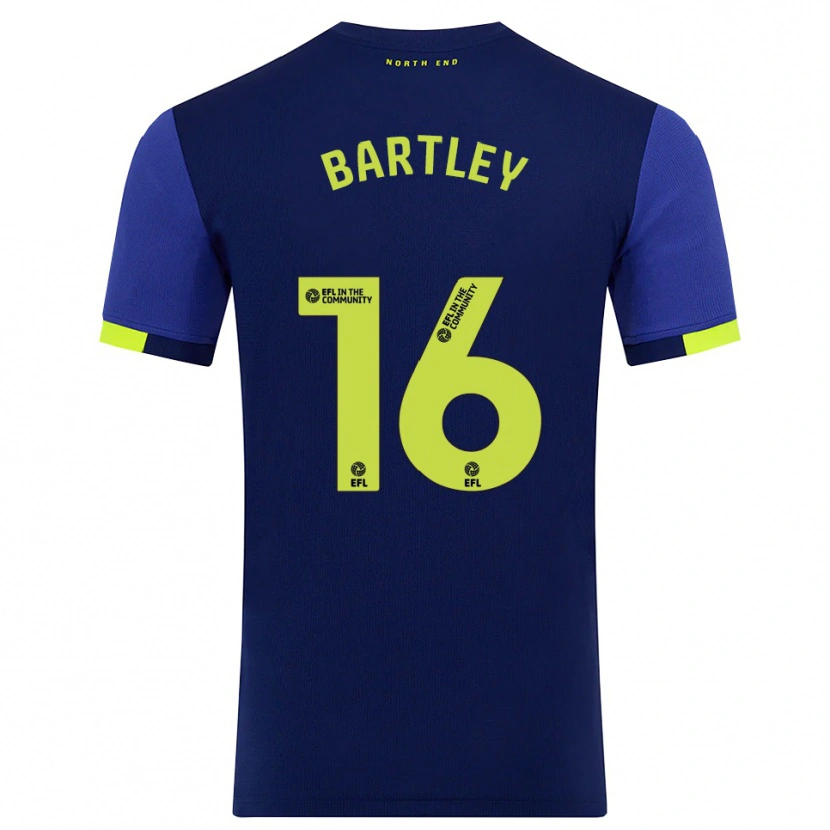 Danxen Kinderen Melanie Bartley #16 Marine Geel Uitshirt Uittenue 2025/26 T-Shirt