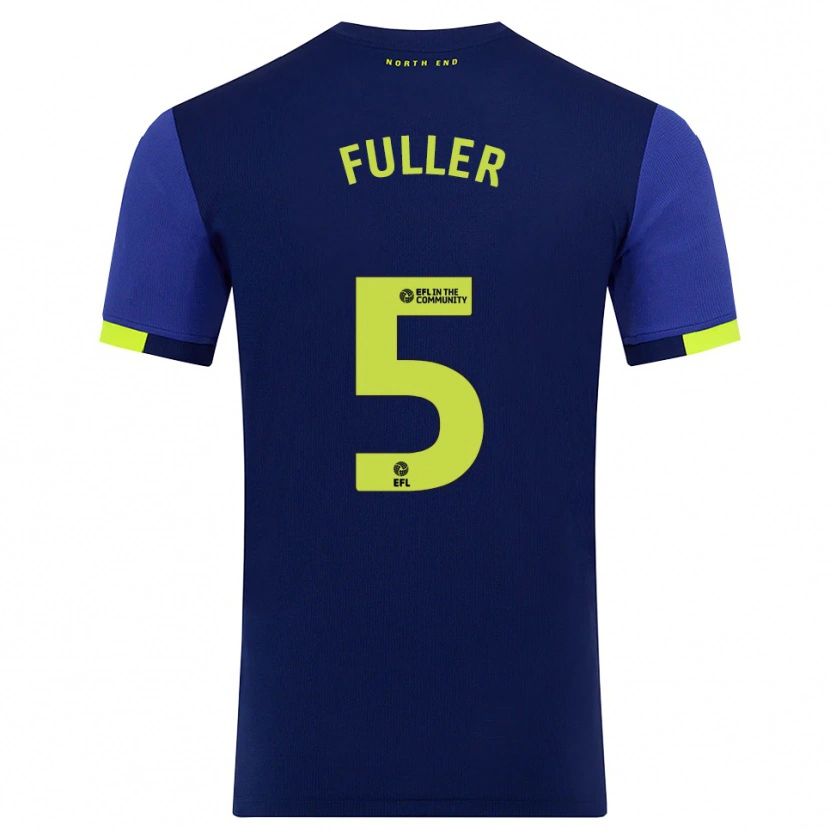 Danxen Kinderen Olivia Fuller #5 Marine Geel Uitshirt Uittenue 2025/26 T-Shirt