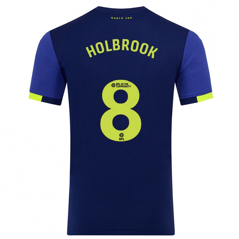 Danxen Kinderen Jess Holbrook #8 Marine Geel Uitshirt Uittenue 2025/26 T-Shirt