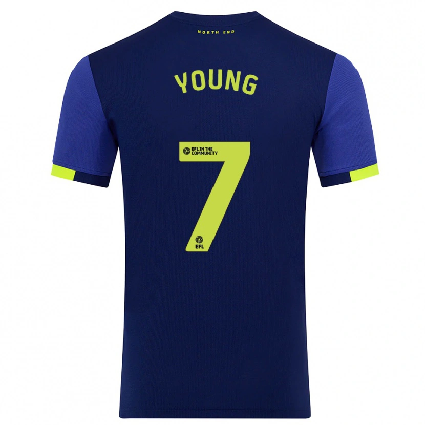 Danxen Kinderen Danielle Young #7 Marine Geel Uitshirt Uittenue 2025/26 T-Shirt