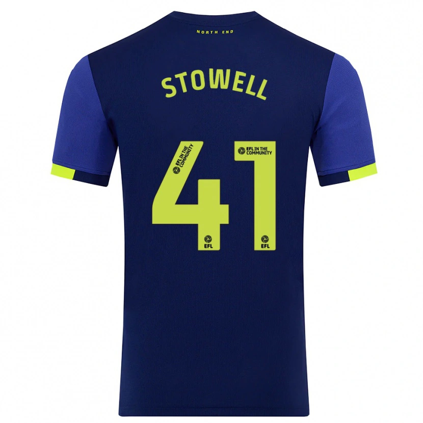 Danxen Kinderen Li-Bau Stowell #41 Marine Geel Uitshirt Uittenue 2025/26 T-Shirt