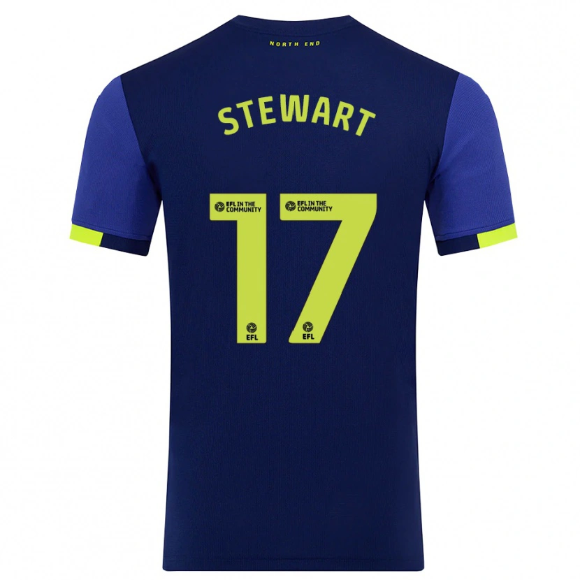 Danxen Kinderen Layton Stewart #17 Marine Geel Uitshirt Uittenue 2025/26 T-Shirt