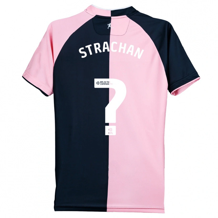 Danxen Kinderen Lorenzo Strachan #0 Roze Zwart Uitshirt Uittenue 2025/26 T-Shirt