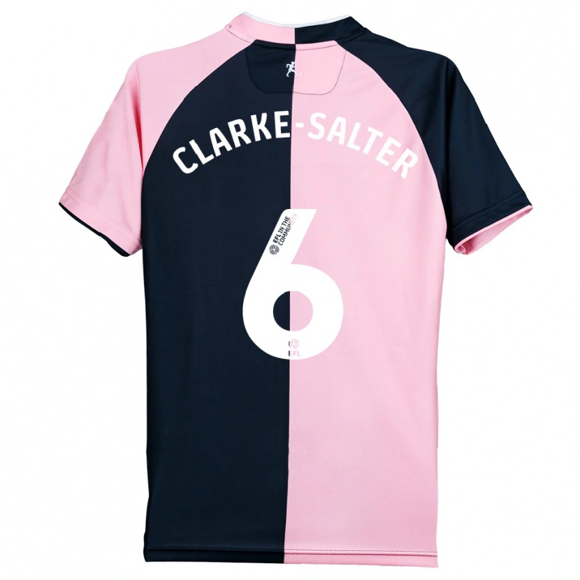 Danxen Kinderen Jake Clarke-Salter #6 Roze Zwart Uitshirt Uittenue 2025/26 T-Shirt